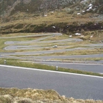 Hairpin bends on climb up to the 'Splugenpass'