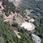 Hairpins and roadworks on the way up to Mont Louis
